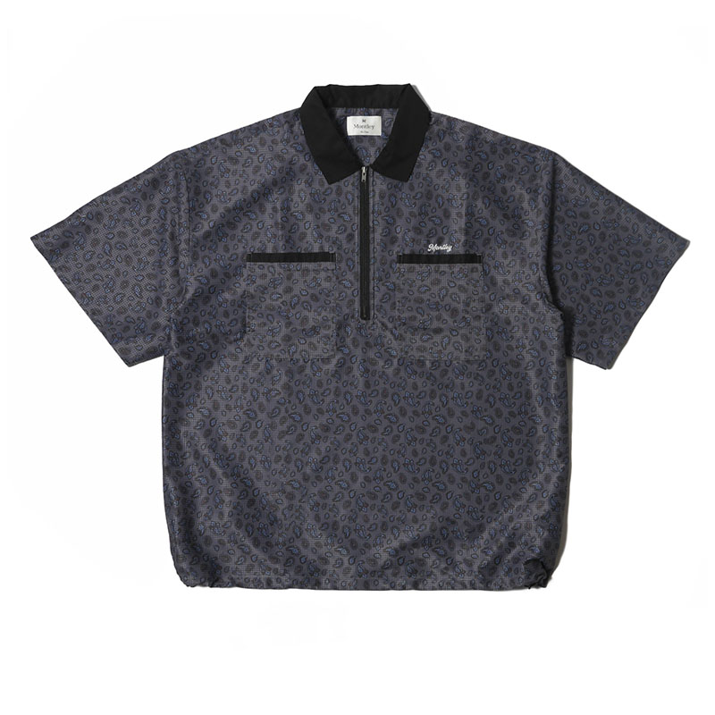 PAISLEY HALF ZIP SHIRT -3.COLOR-