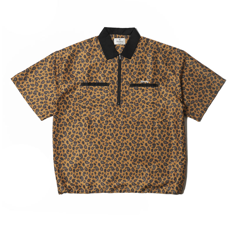 PAISLEY HALF ZIP SHIRT -3.COLOR-