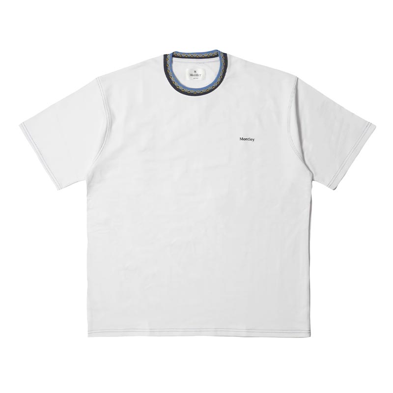 PATTERN RIB SS TEE -3.COLOR-(WHITE)
