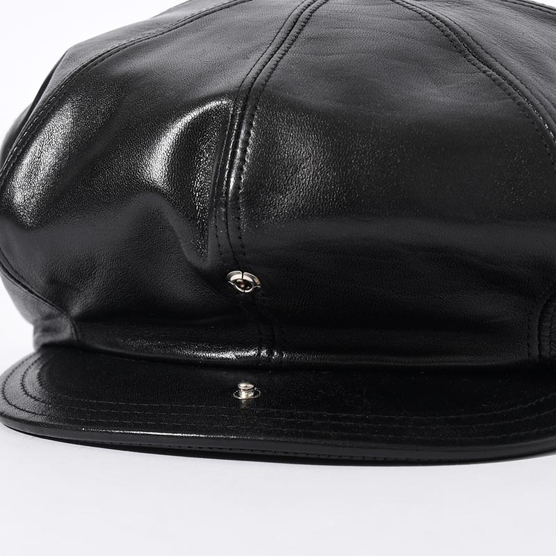 HORSEHIDE CASQUETTE "OLDBOY" -BLACK-