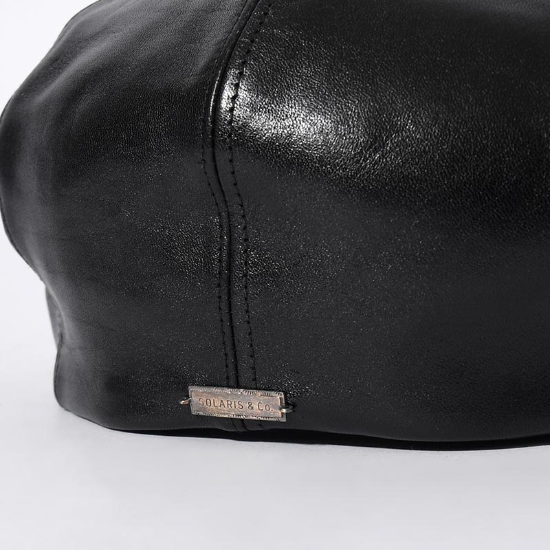 HORSEHIDE CASQUETTE "OLDBOY" -BLACK-