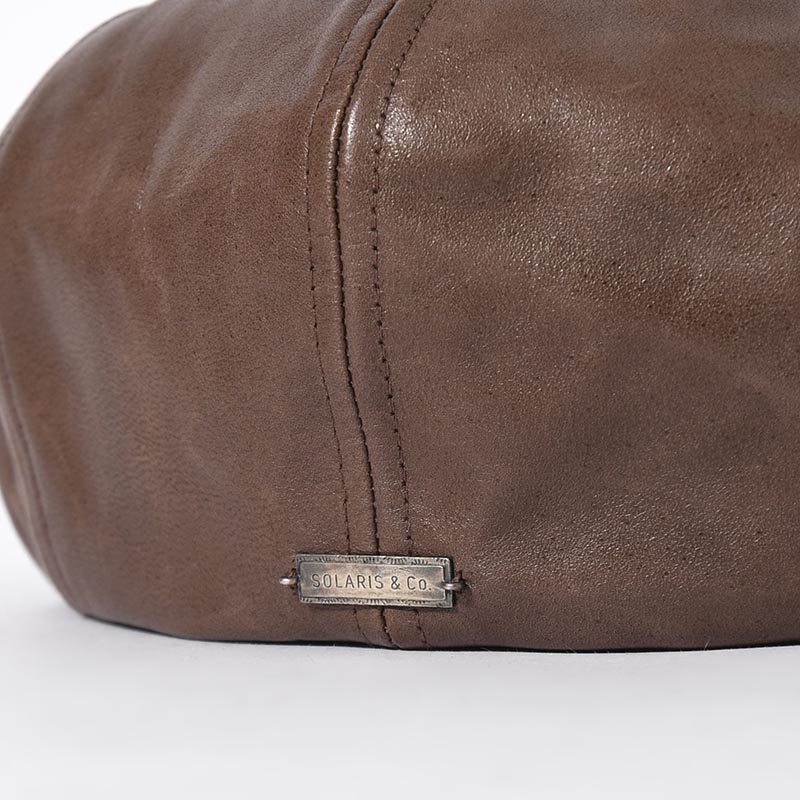 HORSEHIDE CASQUETTE "OLDBOY" -BROWN-