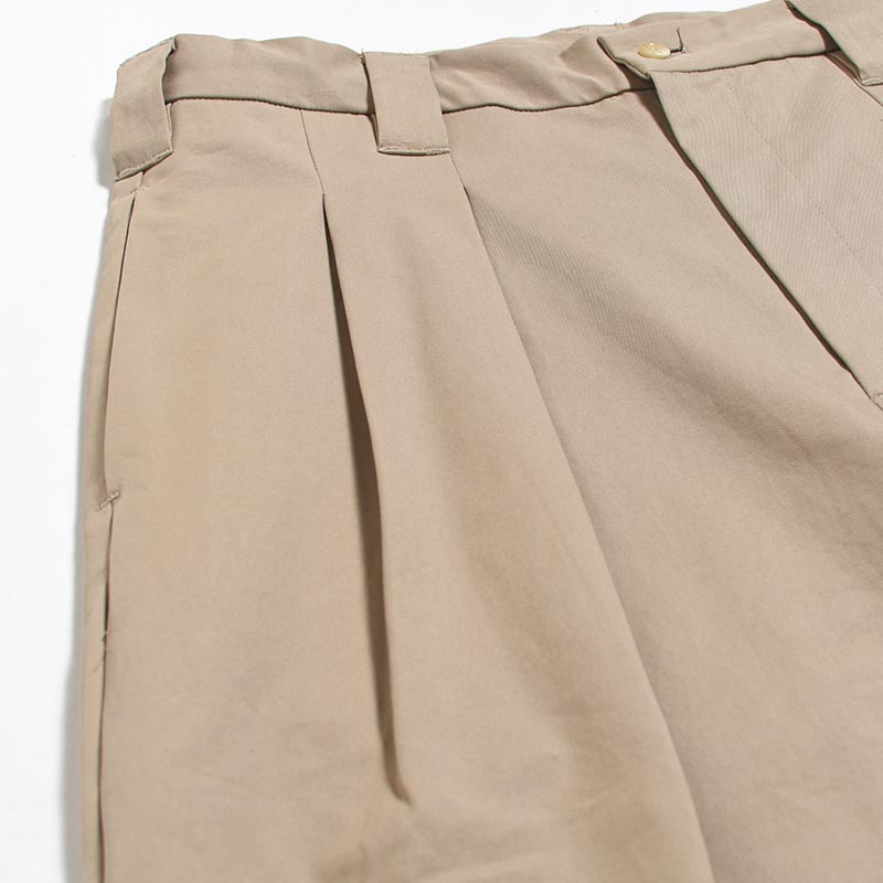 KNEE WIDE PANTS FINX COTTON -CAMEL-