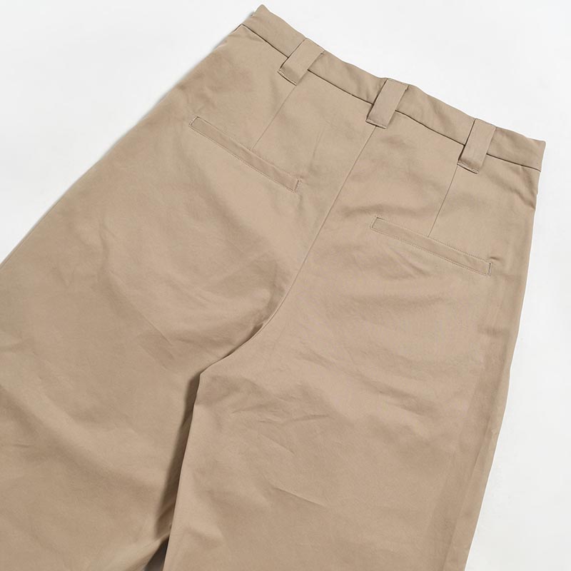 KNEE WIDE PANTS FINX COTTON -CAMEL-