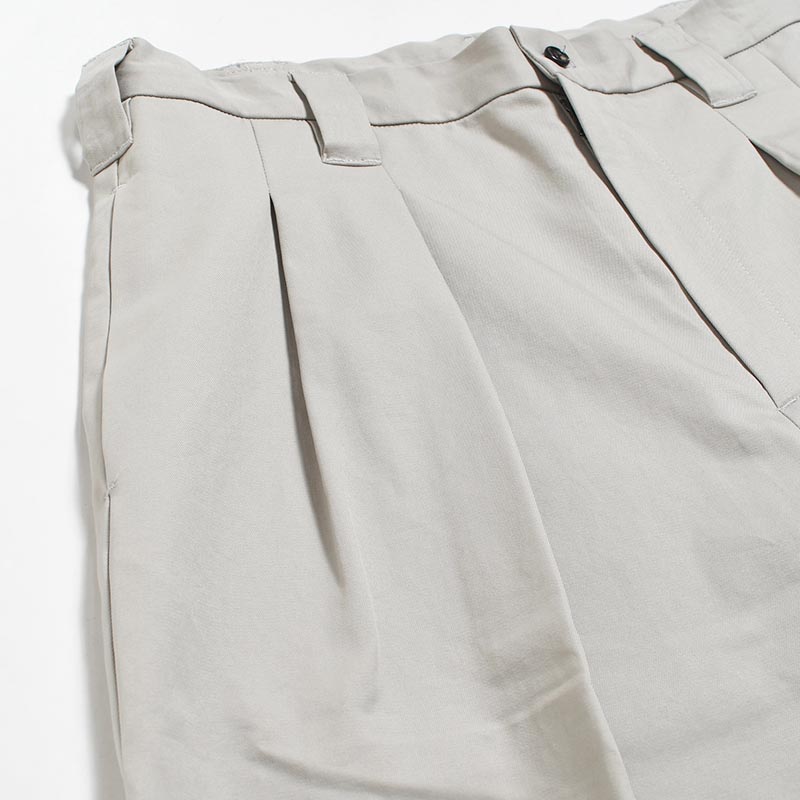 KNEE WIDE PANTS FINX COTTON -CHALK-