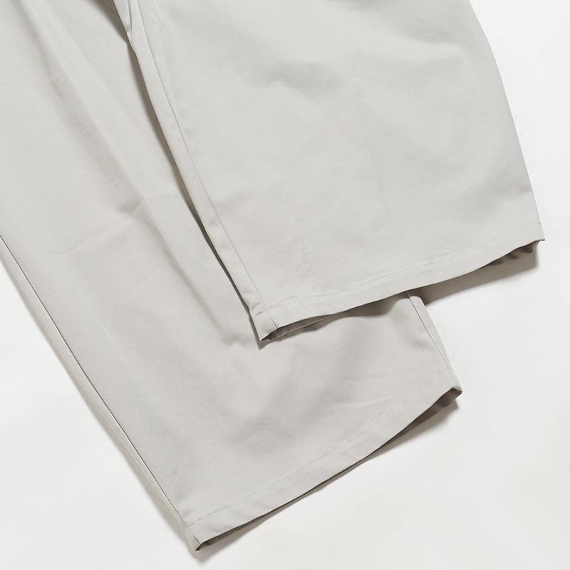 KNEE WIDE PANTS FINX COTTON -CHALK-