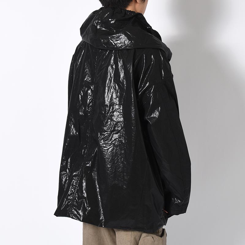 LAYERED PARACHUTE JACKET -BLACK-