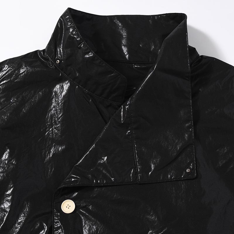 LAYERED PARACHUTE JACKET -BLACK-