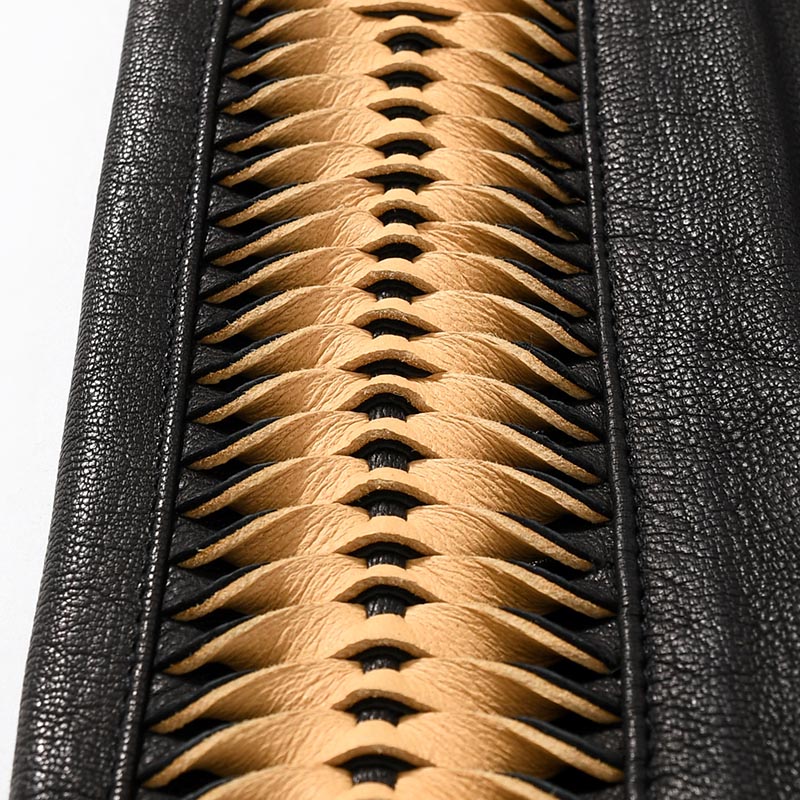 LEATHER SHARK PANTS -BLACK-