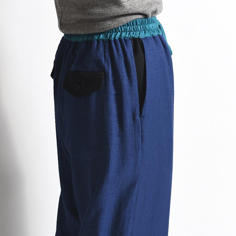 DOMINANT COLOR PANTS -NAVY-
