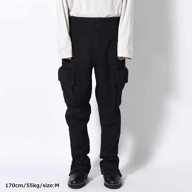 STEREOSCOPIC POCKET PANTS -BLACK-