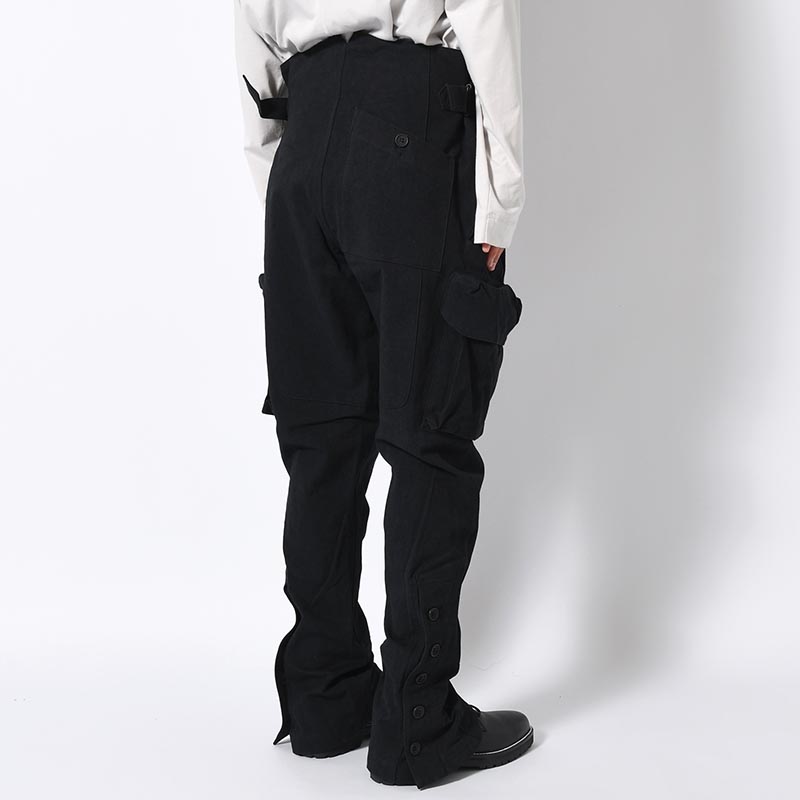 STEREOSCOPIC POCKET PANTS -BLACK-