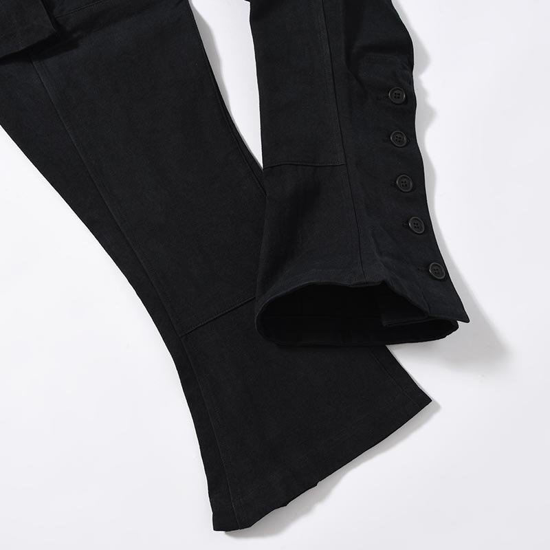 STEREOSCOPIC POCKET PANTS -BLACK-