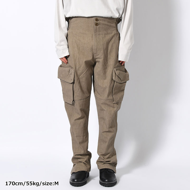 STEREOSCOPIC POCKET PANTS -KHAKI BEIGE-