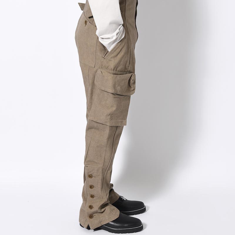 STEREOSCOPIC POCKET PANTS -KHAKI BEIGE-