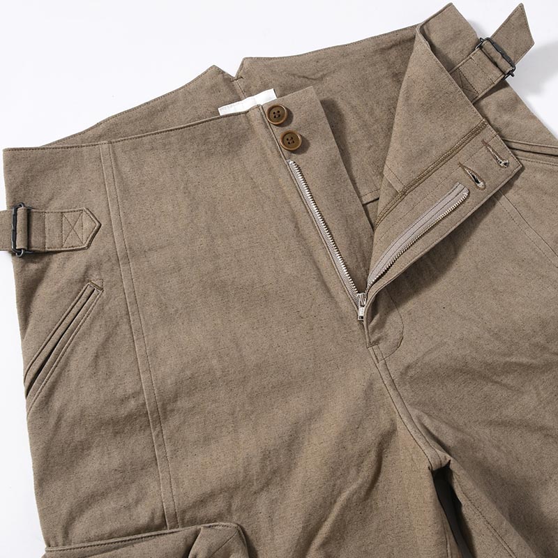 STEREOSCOPIC POCKET PANTS -KHAKI BEIGE-