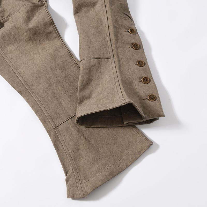 STEREOSCOPIC POCKET PANTS -KHAKI BEIGE-