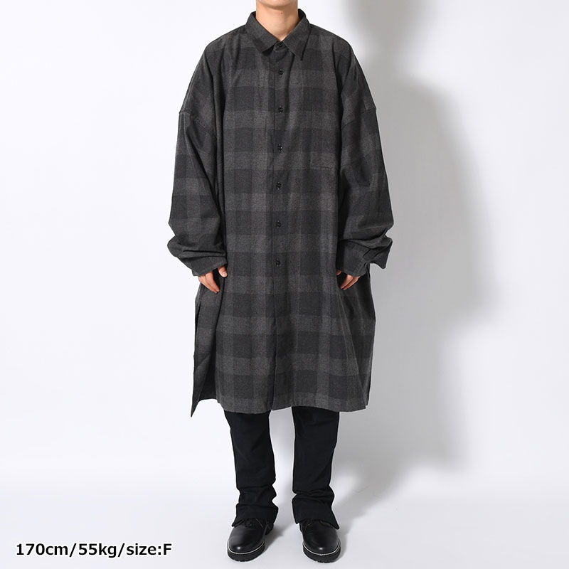 5X SHIRT (LONG LENGTH) -DARK GRAY-