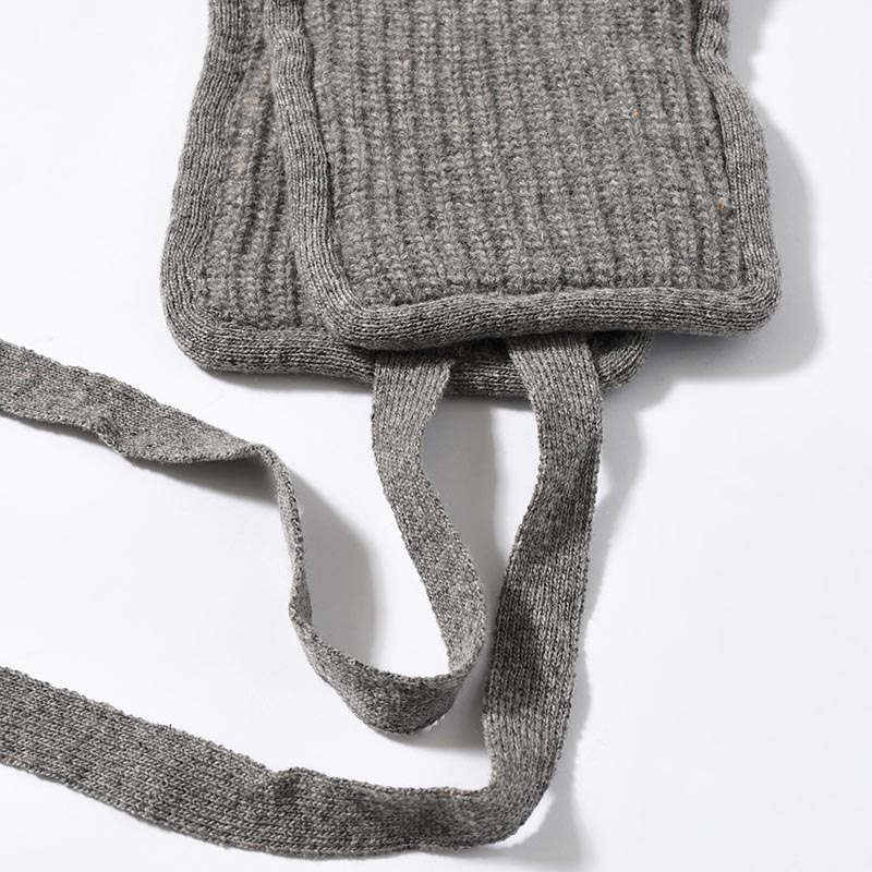 KNIT FLIGHT CAP "UNRULYBOY" -GRAY-