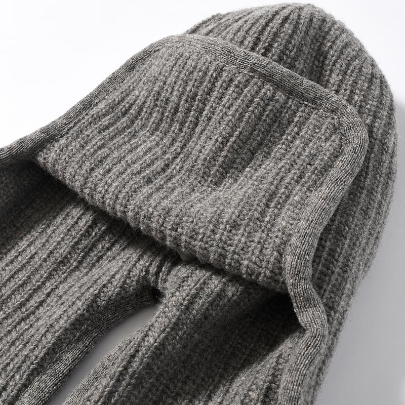 KNIT FLIGHT CAP "UNRULYBOY" -GRAY-