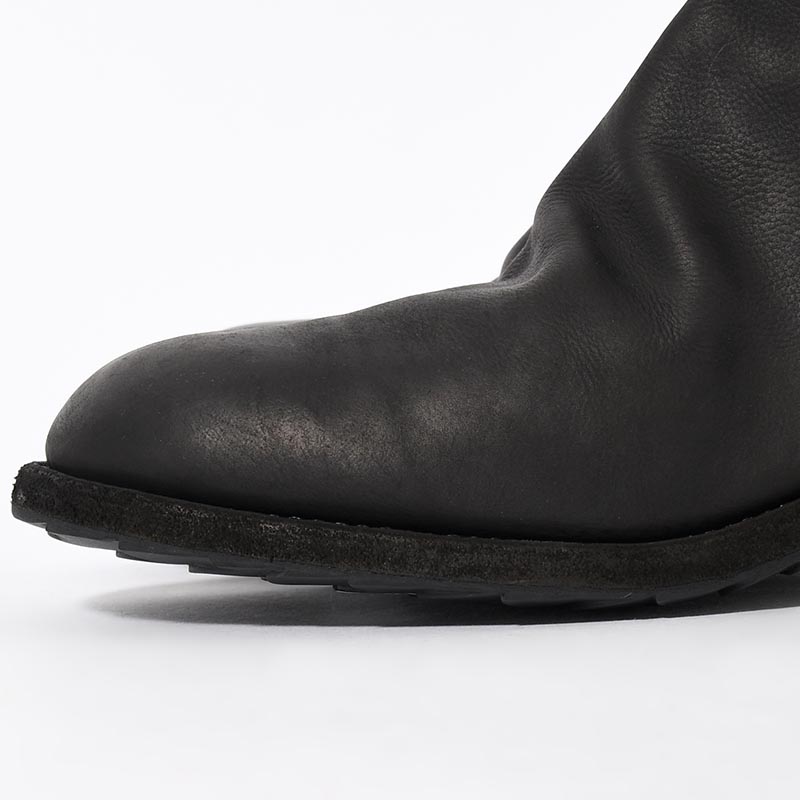 CARF GRAIN SIDE ZIP MID BOOTS -BLACK-