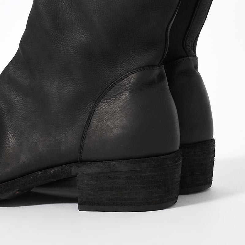 CARF GRAIN SIDE ZIP MID BOOTS -BLACK-