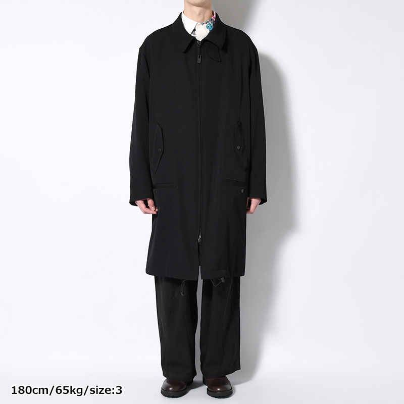 WOOL GABARDINE N3B JACKET -BLACK-