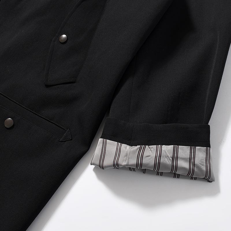 WOOL GABARDINE N3B JACKET -BLACK-