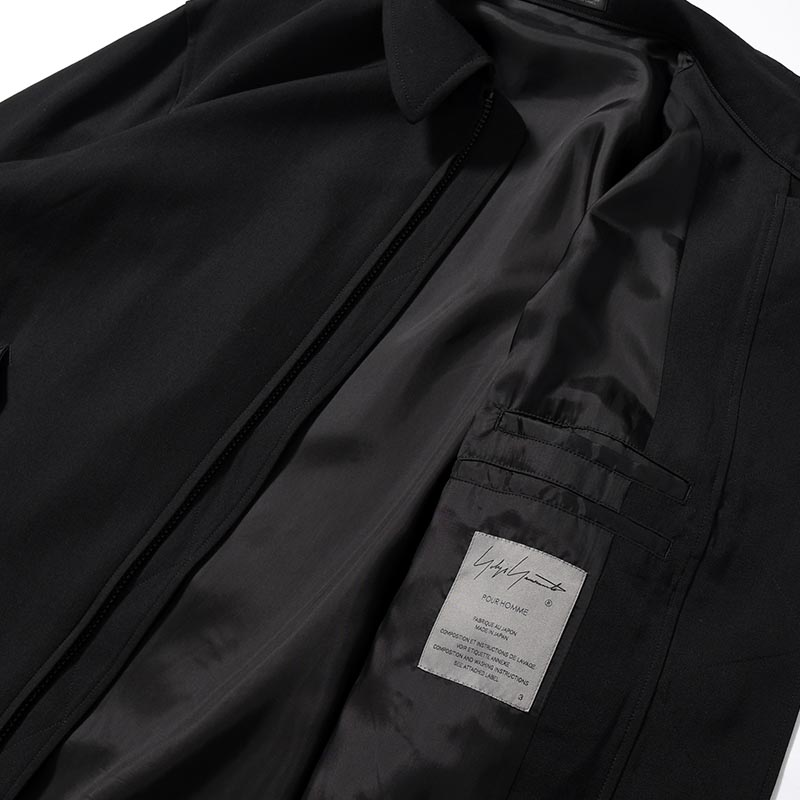 WOOL GABARDINE N3B JACKET -BLACK-