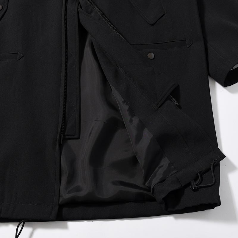 WOOL GABARDINE N3B JACKET -BLACK-