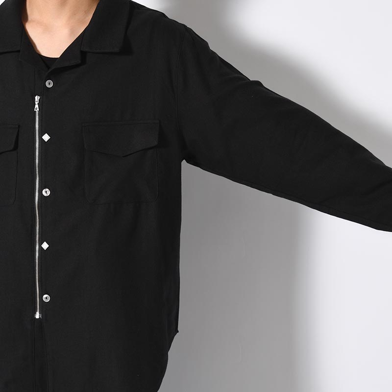 MIX BUTTON ZIP SHIRT -3.COLOR-