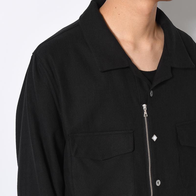 MIX BUTTON ZIP SHIRT -3.COLOR-