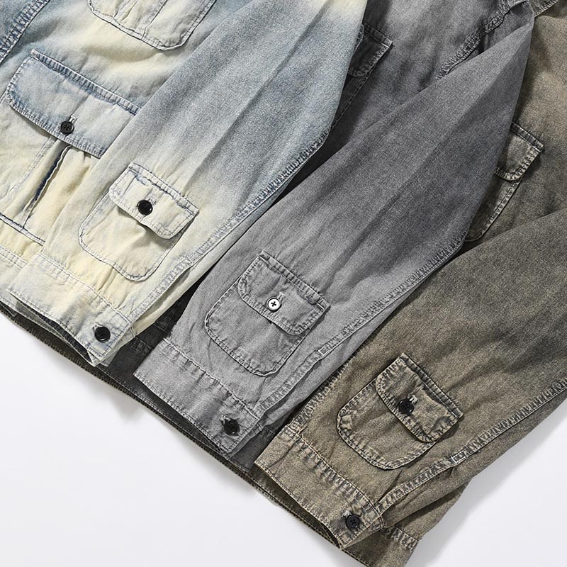 VINTAGE WASH CHAMBRAY JACKET -3.COLOR-