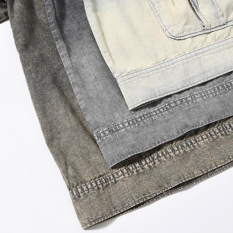 VINTAGE WASH CHAMBRAY JACKET -3.COLOR-