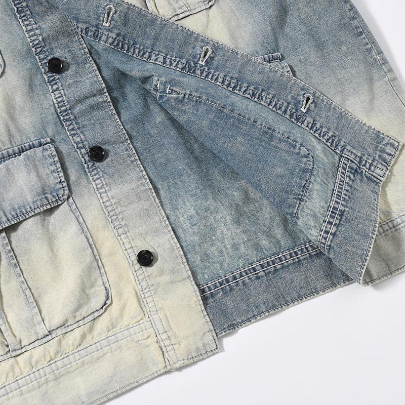 VINTAGE WASH CHAMBRAY JACKET -3.COLOR-