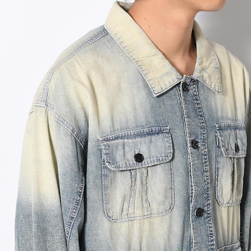 VINTAGE WASH CHAMBRAY JACKET -3.COLOR-