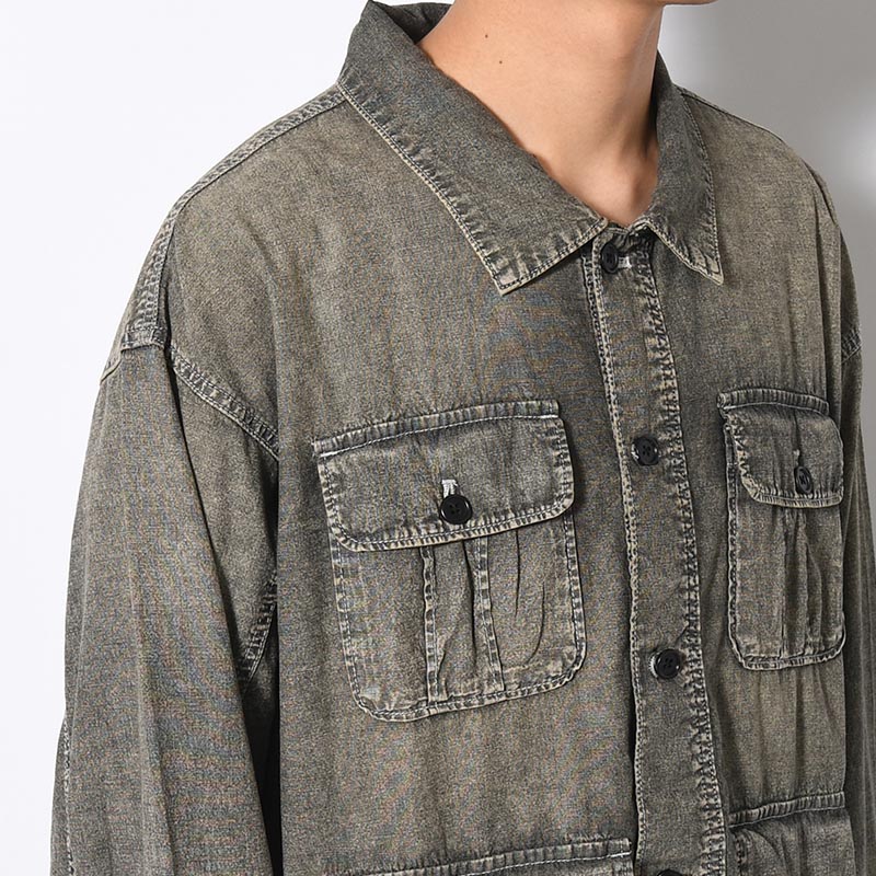 VINTAGE WASH CHAMBRAY JACKET -3.COLOR-