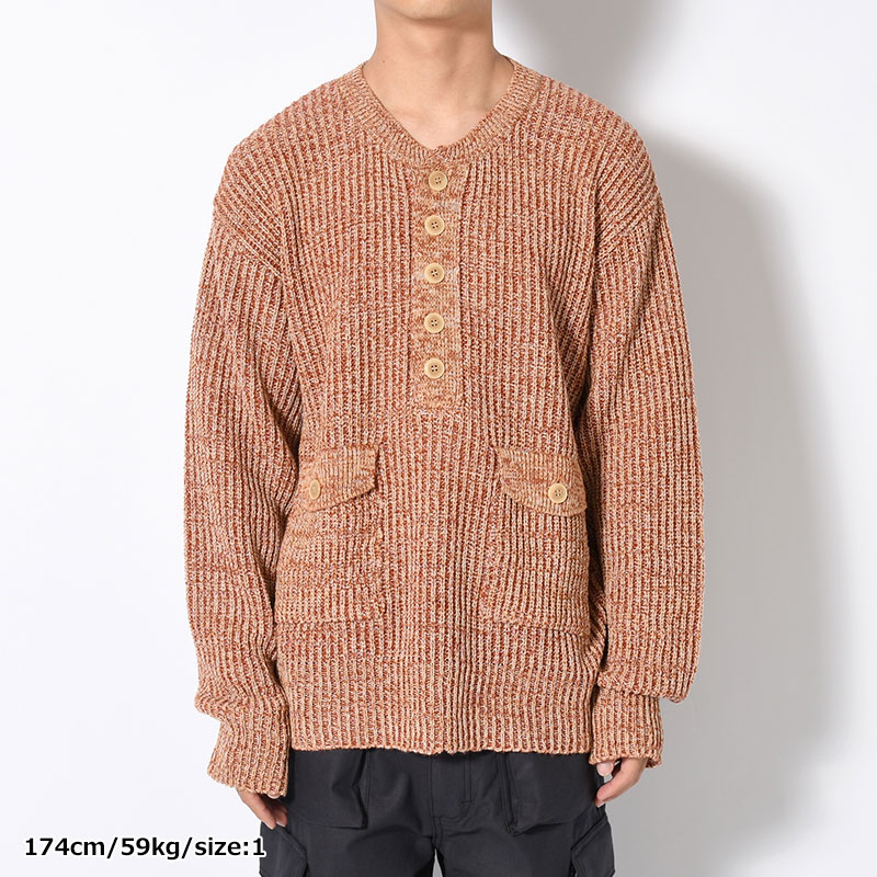 HENRY NECK POCKET KNIT -3.COLOR-