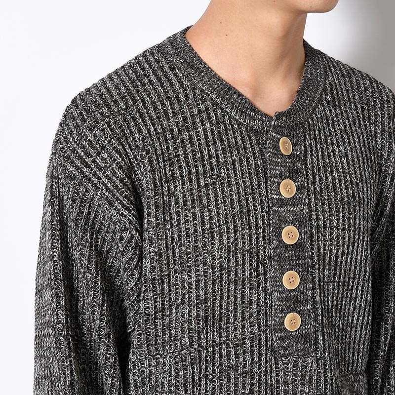 HENRY NECK POCKET KNIT -3.COLOR-