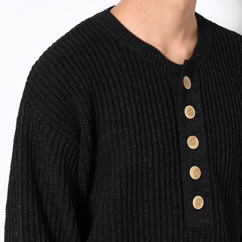 HENRY NECK POCKET KNIT -3.COLOR-