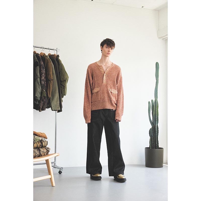 HENRY NECK POCKET KNIT -3.COLOR-