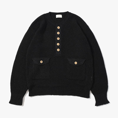 HENRY NECK POCKET KNIT -3.COLOR-