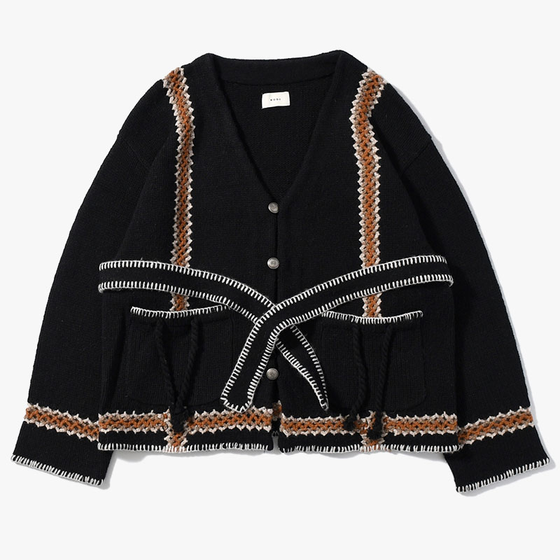 MEXICAN GOWN CARDIGAN -3.COLOR-(BLACK)