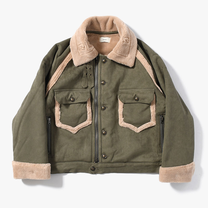 NOBLE MOUTON JACKET -3.COLOR-(OLIVE)