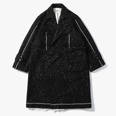 CROSS STITCH ARTISAN COAT -BLACK(NEP)-