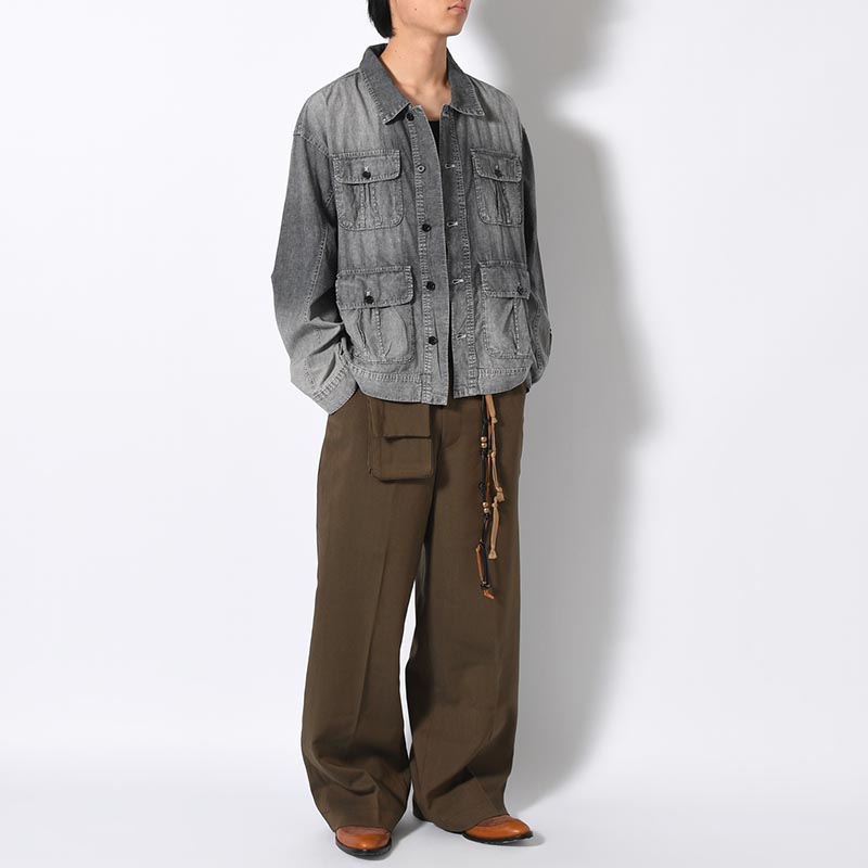 CHAMBRAY DOUBLE WAIST PANTS -3.COLOR-