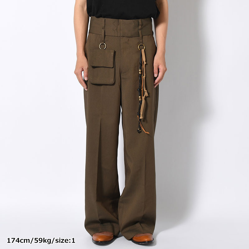 CHAMBRAY DOUBLE WAIST PANTS -3.COLOR-