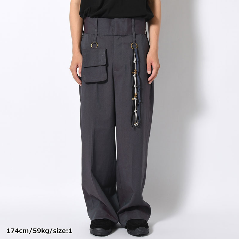 CHAMBRAY DOUBLE WAIST PANTS -3.COLOR-