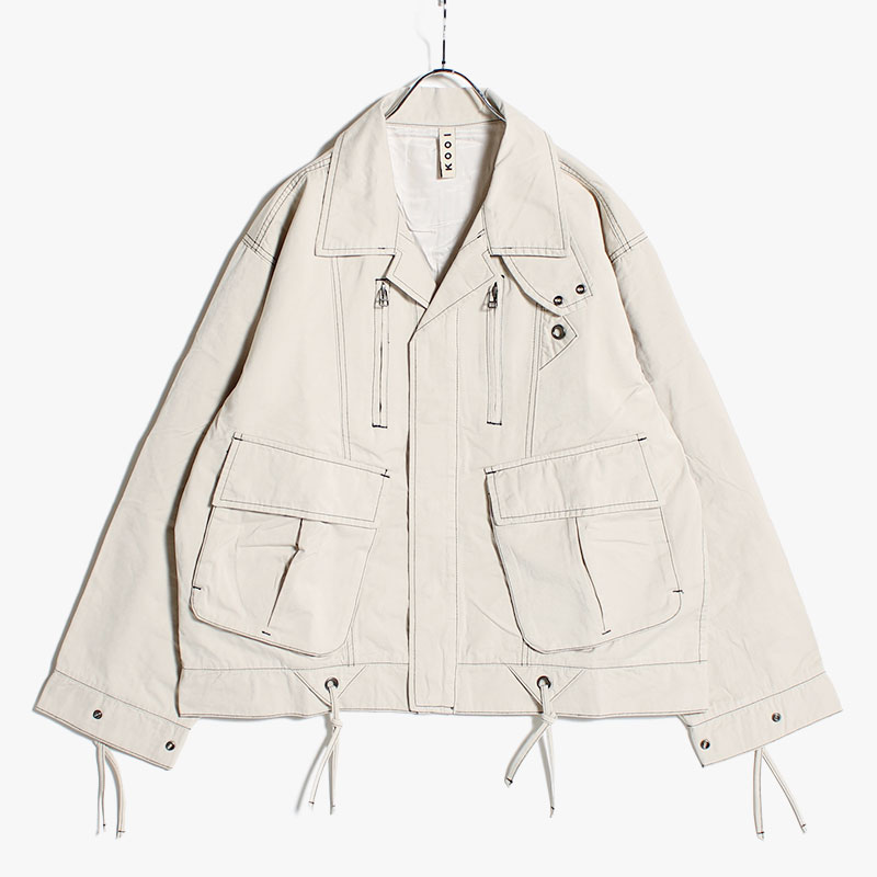 STITCH MILITARY JACKET -3.COLOR-(OFF WHITE)