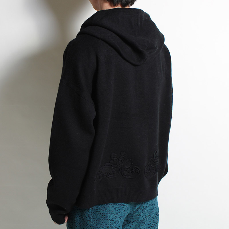 DECORATIVE KNIT HOODIE -3.COLOR- | IN ONLINE STORE